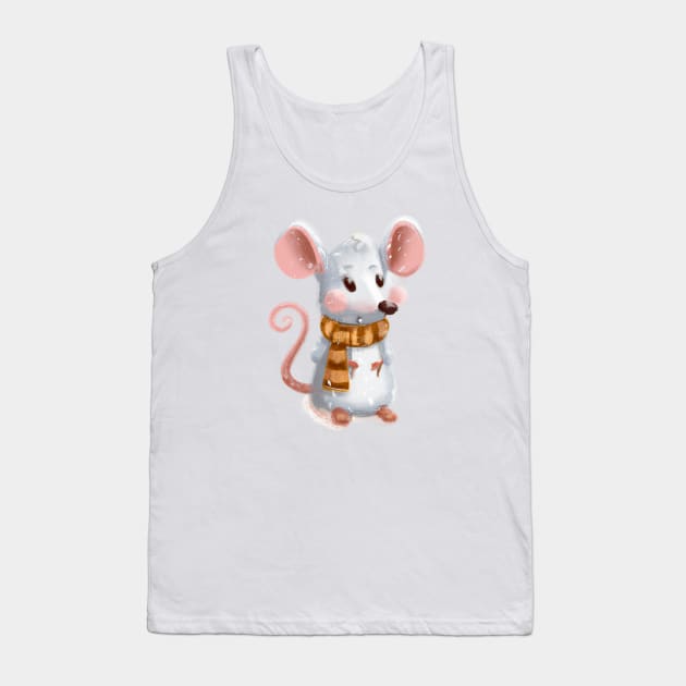 Cute Mouse Drawing Tank Top by Play Zoo